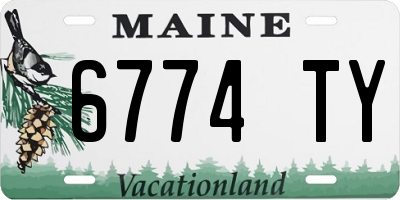 ME license plate 6774TY