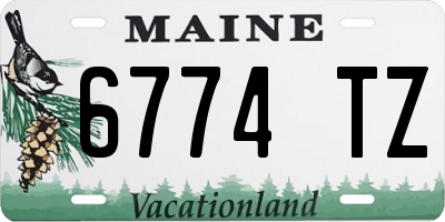 ME license plate 6774TZ