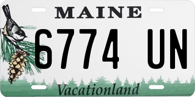 ME license plate 6774UN