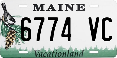 ME license plate 6774VC