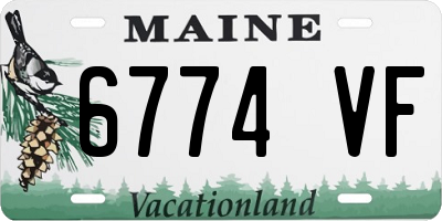 ME license plate 6774VF