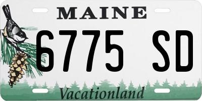 ME license plate 6775SD