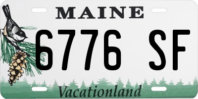 ME license plate 6776SF