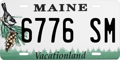 ME license plate 6776SM