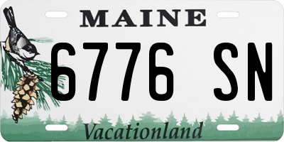 ME license plate 6776SN
