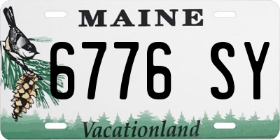 ME license plate 6776SY