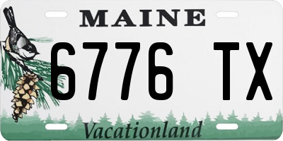 ME license plate 6776TX