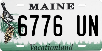ME license plate 6776UN