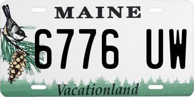 ME license plate 6776UW