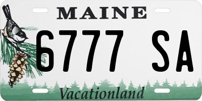 ME license plate 6777SA