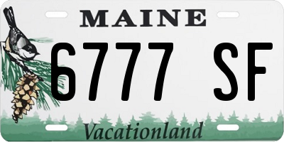 ME license plate 6777SF