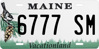 ME license plate 6777SM