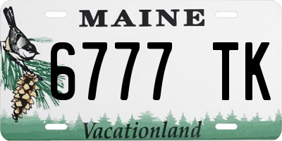 ME license plate 6777TK