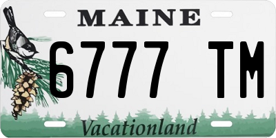 ME license plate 6777TM