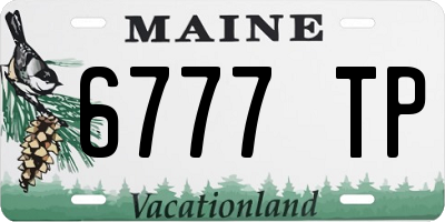ME license plate 6777TP