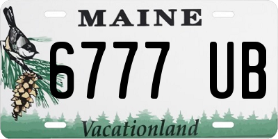 ME license plate 6777UB