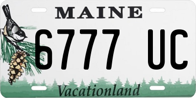 ME license plate 6777UC