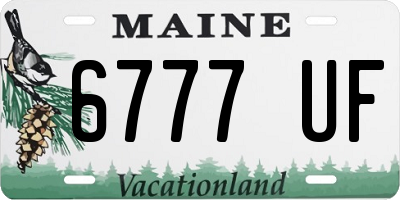 ME license plate 6777UF