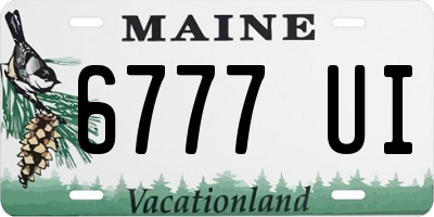 ME license plate 6777UI