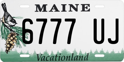 ME license plate 6777UJ