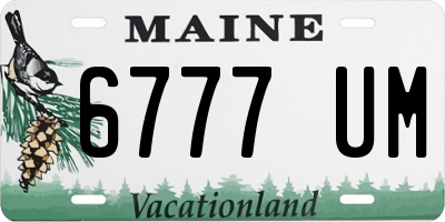 ME license plate 6777UM