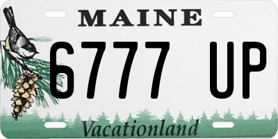 ME license plate 6777UP