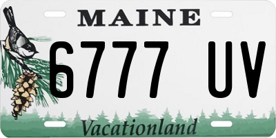 ME license plate 6777UV