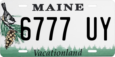 ME license plate 6777UY