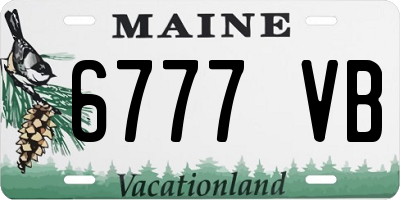 ME license plate 6777VB