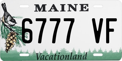 ME license plate 6777VF