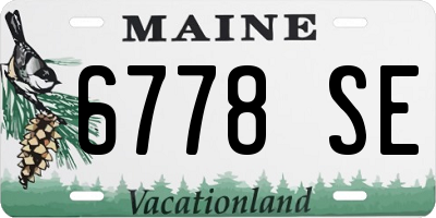 ME license plate 6778SE