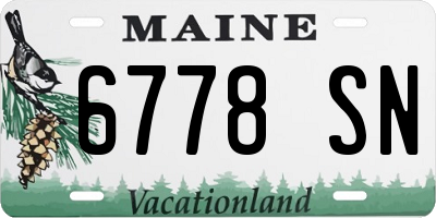 ME license plate 6778SN