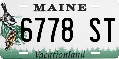 ME license plate 6778ST