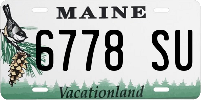 ME license plate 6778SU