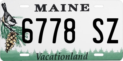 ME license plate 6778SZ