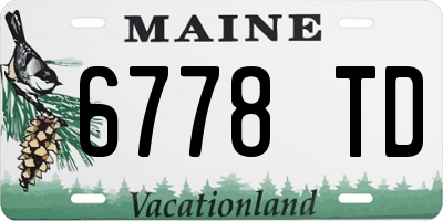 ME license plate 6778TD