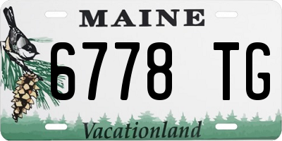ME license plate 6778TG