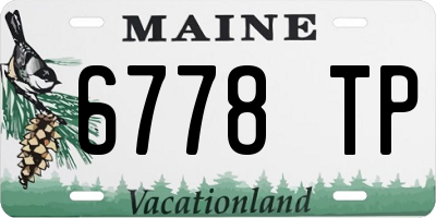 ME license plate 6778TP