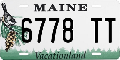 ME license plate 6778TT