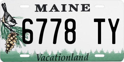 ME license plate 6778TY