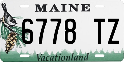 ME license plate 6778TZ