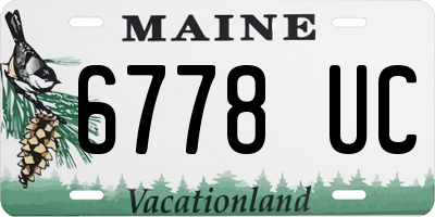 ME license plate 6778UC