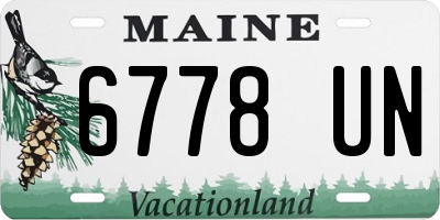 ME license plate 6778UN