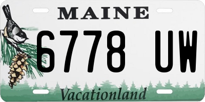 ME license plate 6778UW