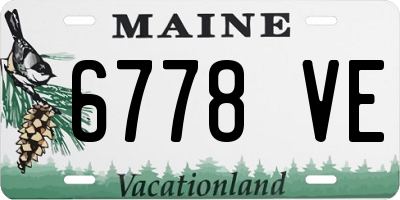 ME license plate 6778VE