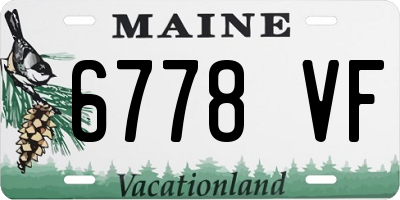 ME license plate 6778VF