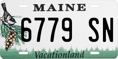 ME license plate 6779SN