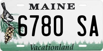 ME license plate 6780SA