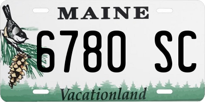 ME license plate 6780SC