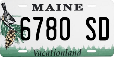 ME license plate 6780SD